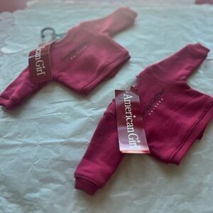 American Girl Burgundy Sweatshirt Duo